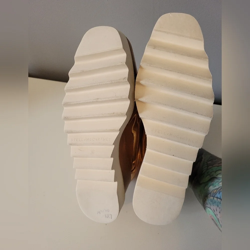 Stella McCartney Elyse Rose Gold Platform Trainers, VGUC, Size 36